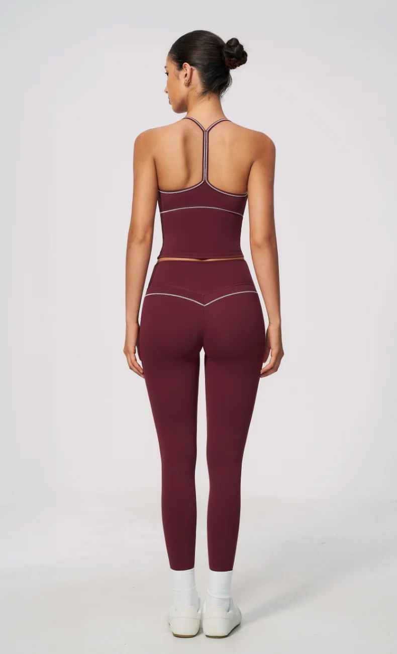 Arielle V-Neck Cami High Waist Leggings Workout Set