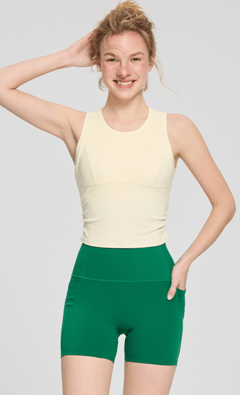 WOO YOGA Sports Bras Ceci Ribbed Built-in Bra Tank Top