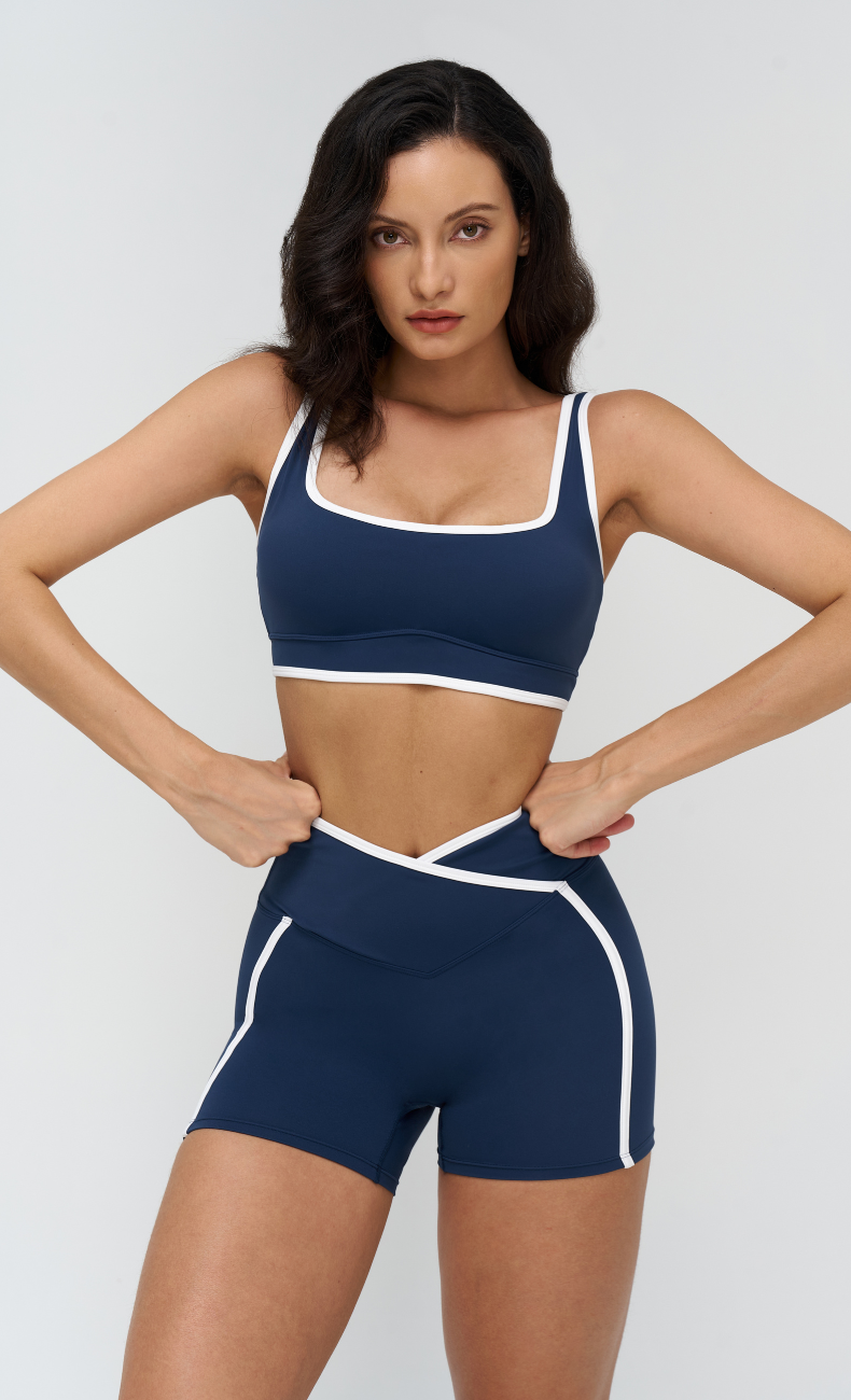 Ashley Sculpt Sports Bra & High Waisted Biker Shorts Set