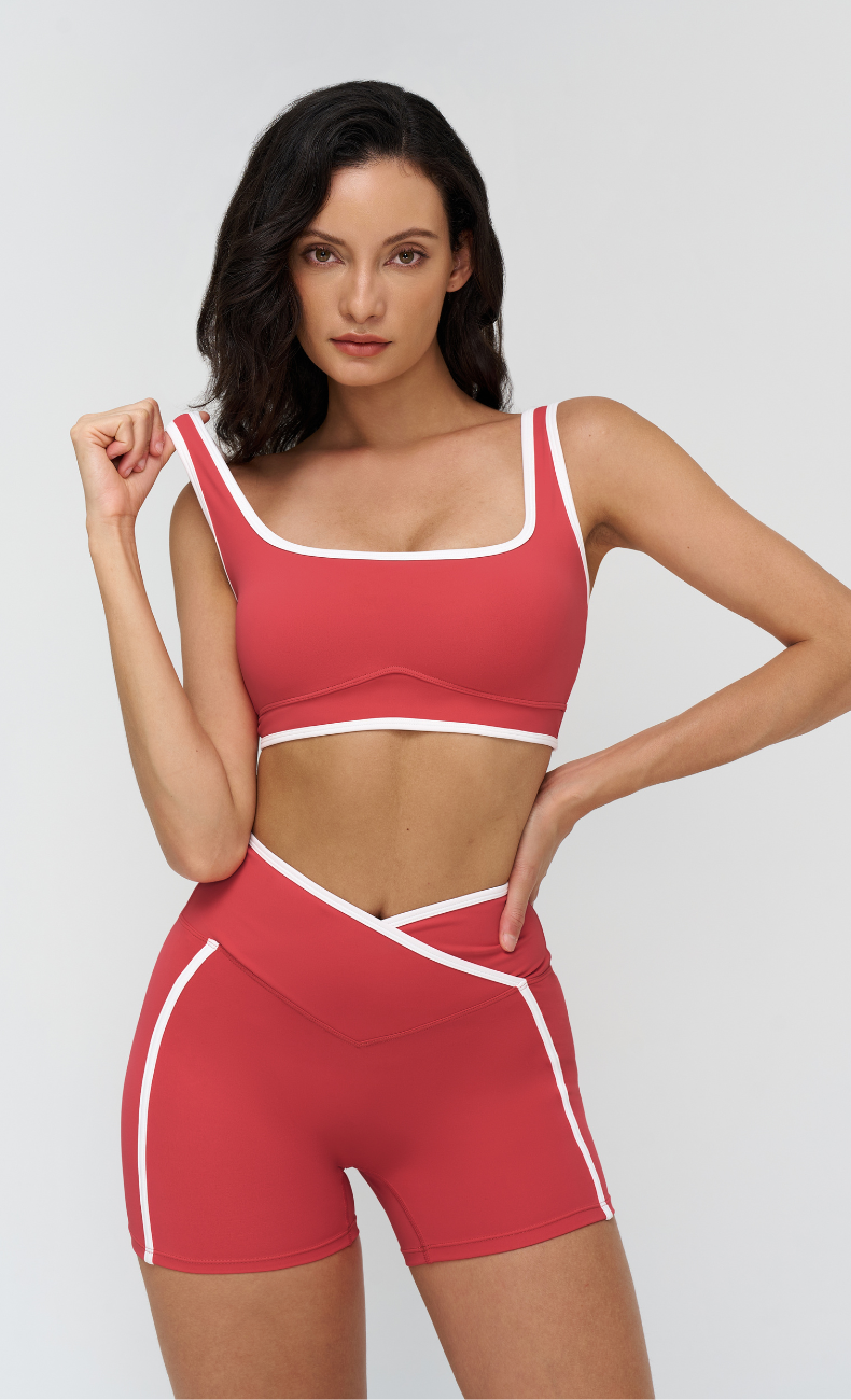Ashley Sculpt Sports Bra & High Waisted Biker Shorts Set