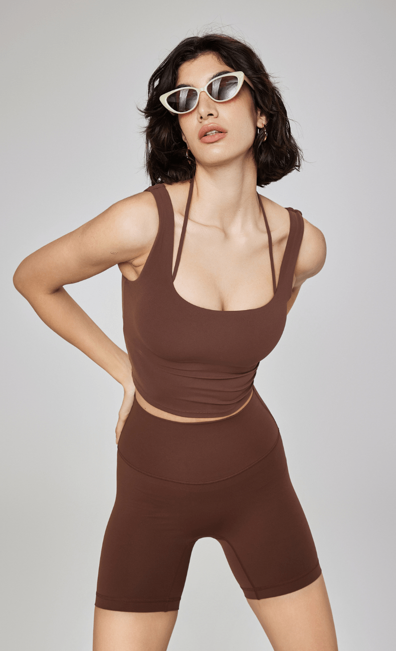 WOO YOGA Sports Bras Sophie Halter Open Back Sports Bra