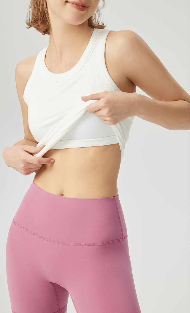 WOO YOGA Tops & Tees Maylin Ribbed Built-in Bra Tank Top