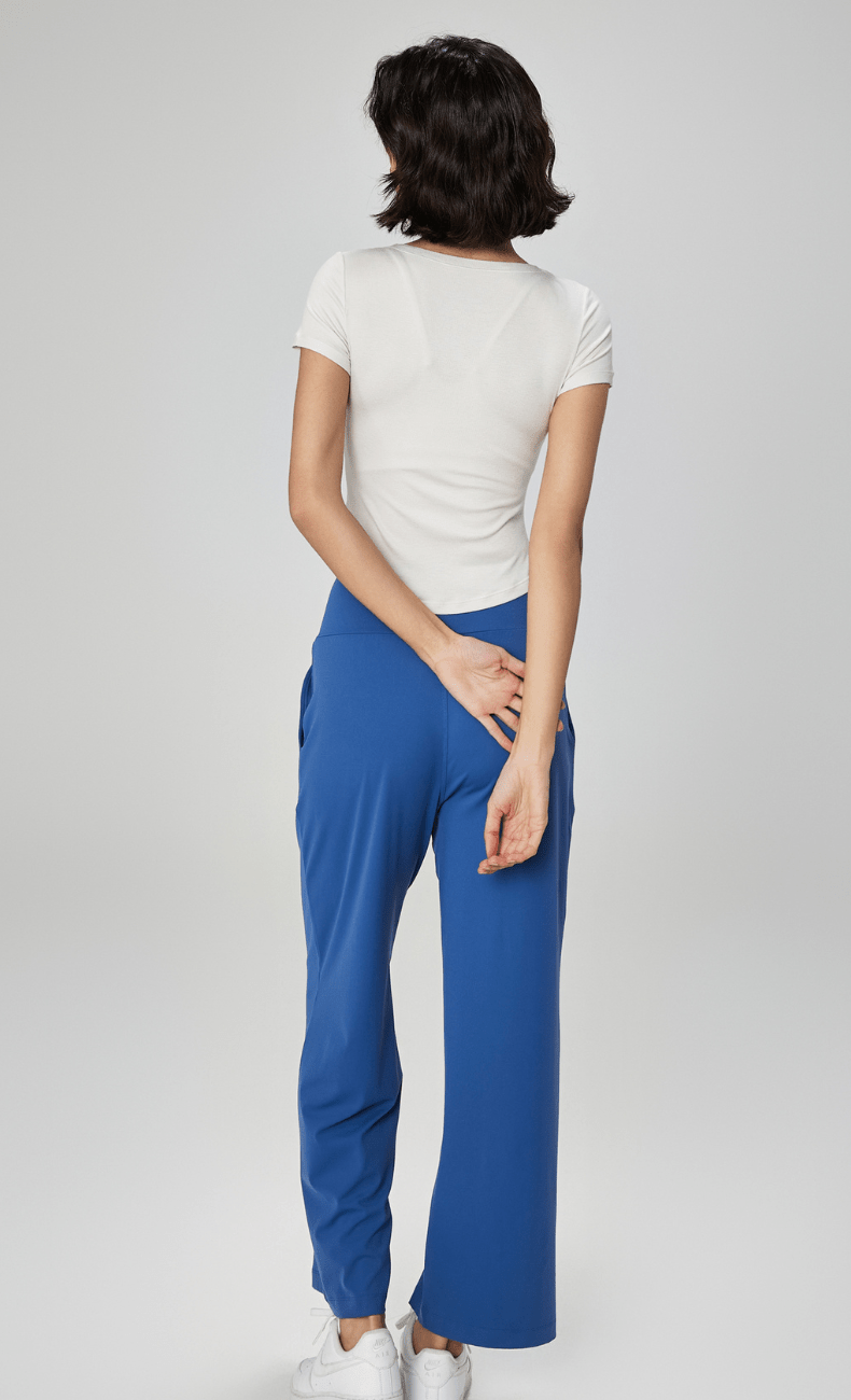 WOO YOGA Pants Ivanka High-Waist Straight Leg Pant