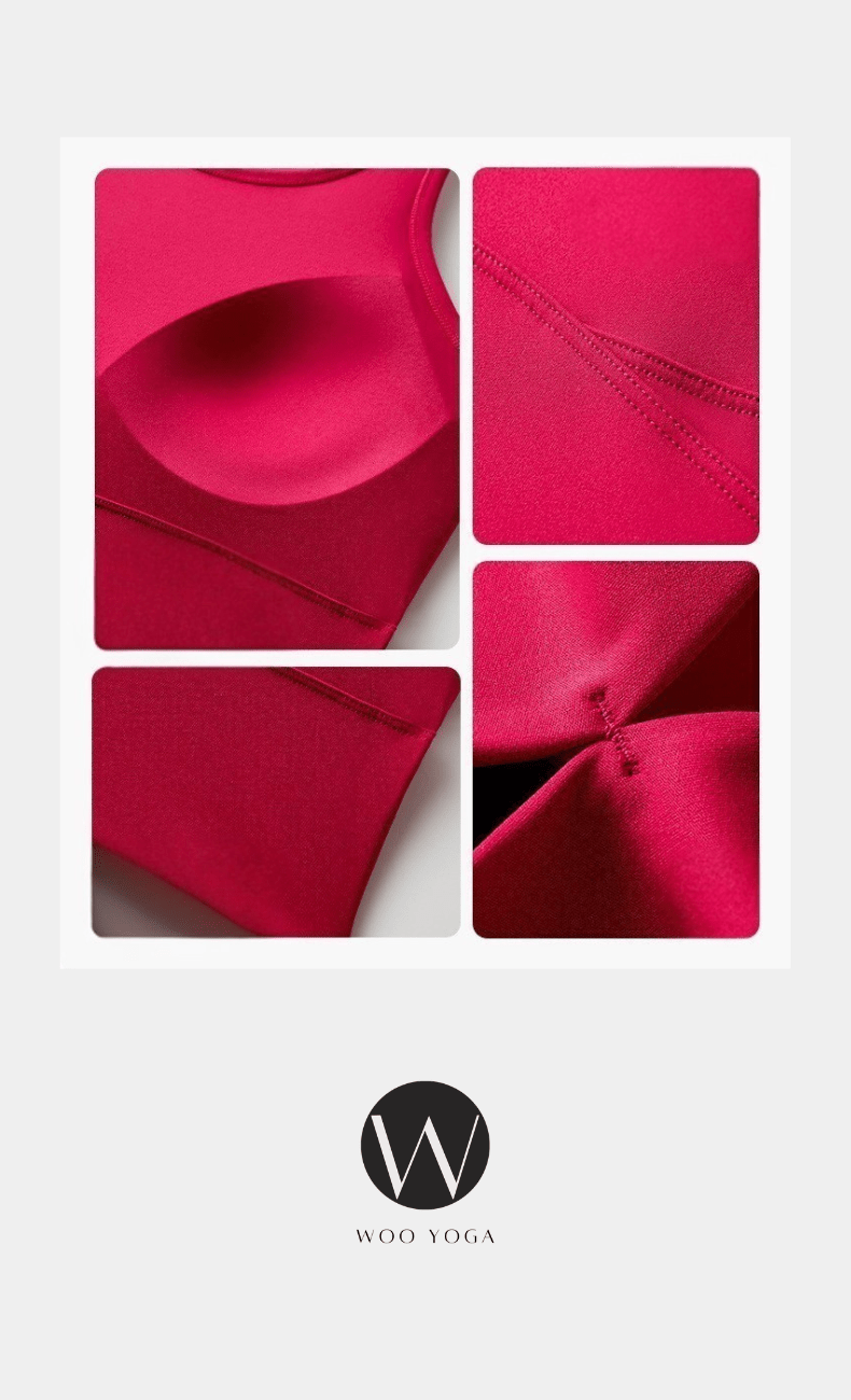 WOO YOGA Sports Bras Lindsey Teardrop Open-Back Built-In Bra Tank Top