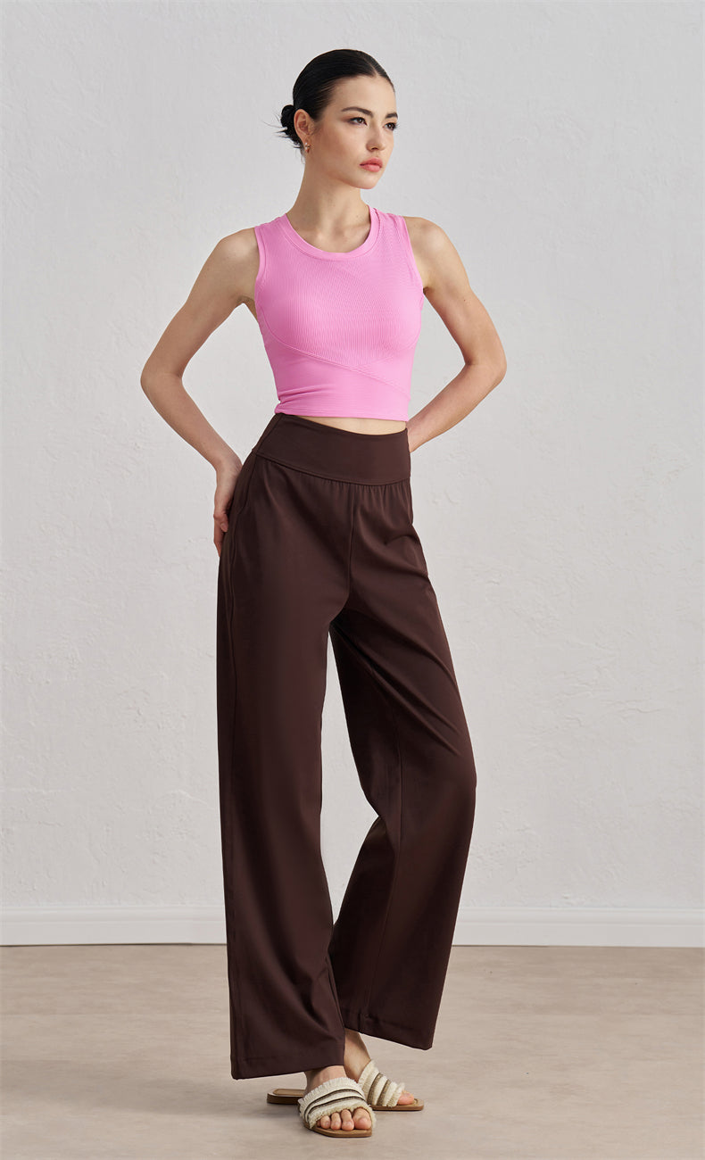 WOO YOGA Pants Ivanka Mid-Rise Straight Pant