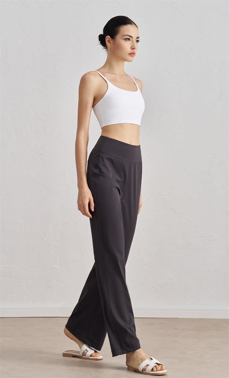 WOO YOGA Pants Ivanka Mid-Rise Straight Pant