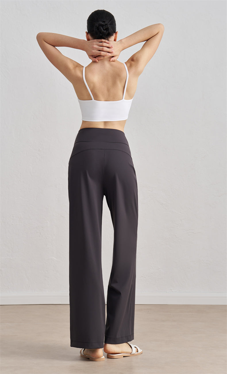 WOO YOGA Pants Ivanka Mid-Rise Straight Pant