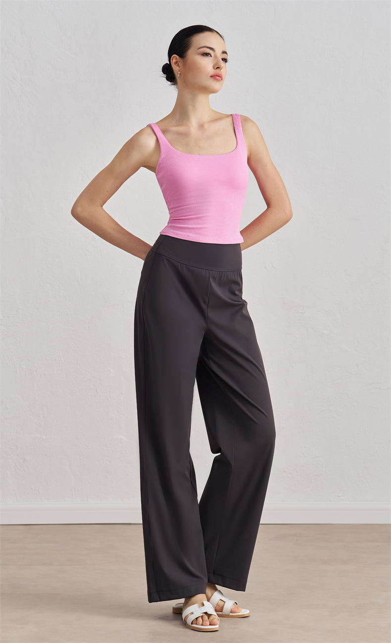 WOO YOGA Pants Ivanka Mid-Rise Straight Pant