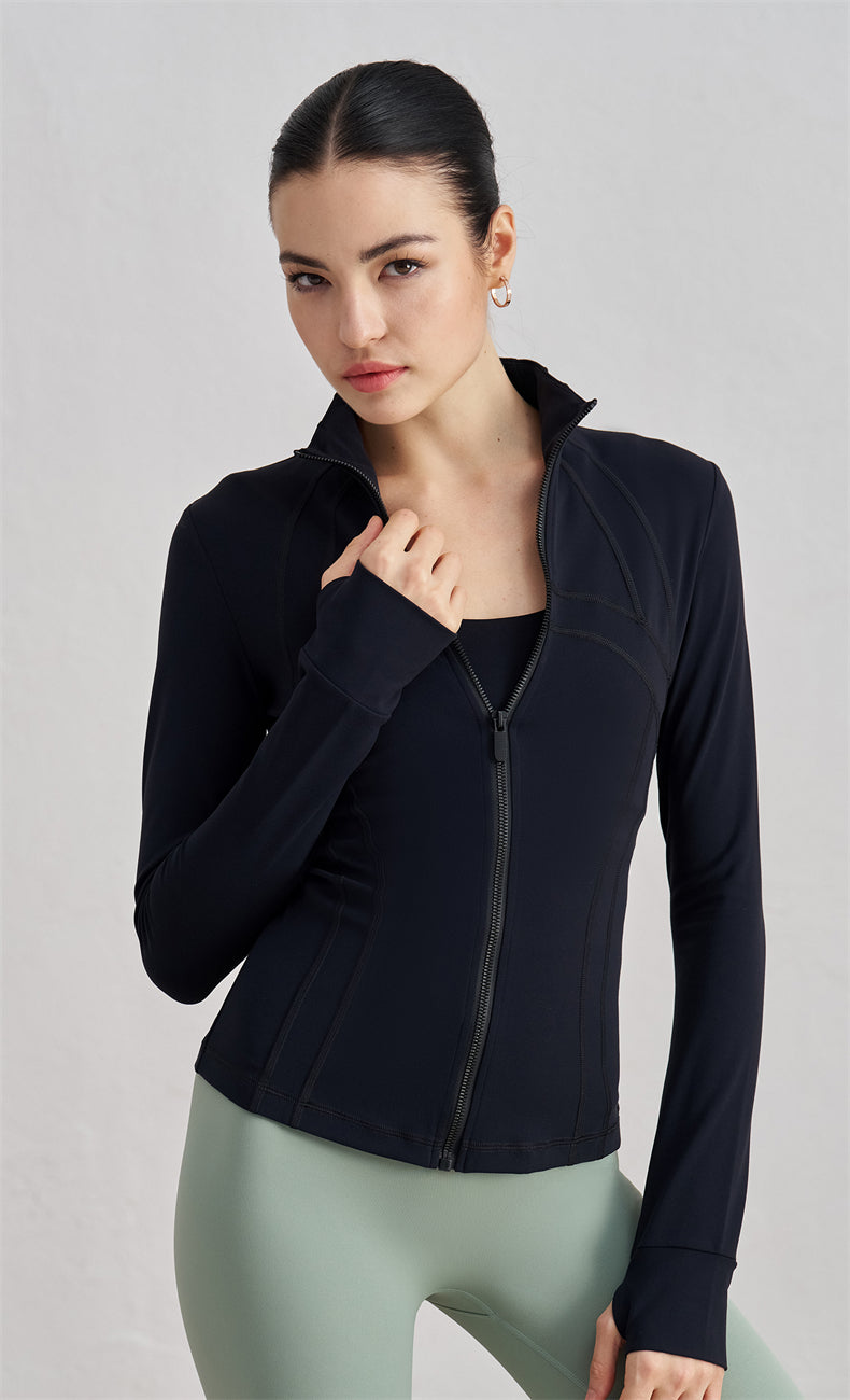WOO YOGA Jackets Nova High Collar Thermal Compression Jacket