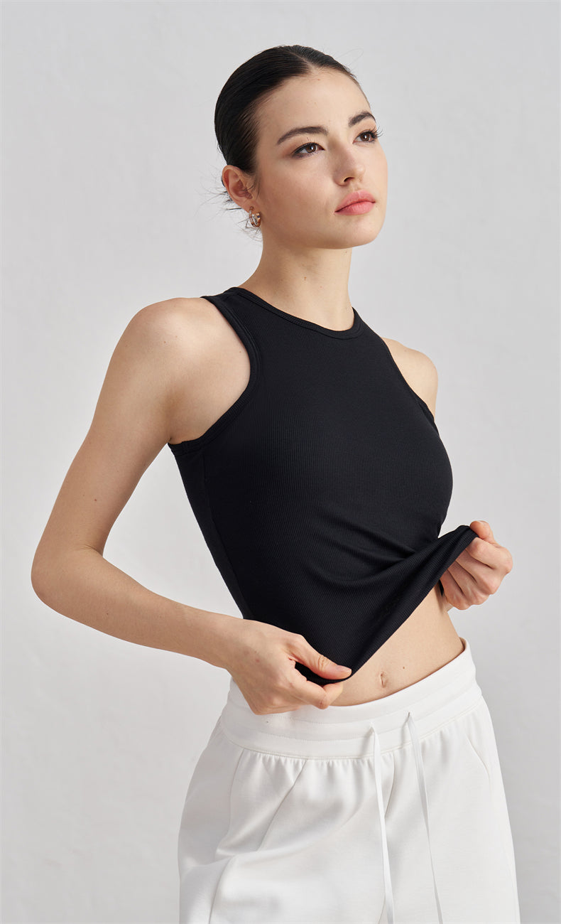 WOO YOGA Tops & Tees Victoria Ribbed Slim Tank Top