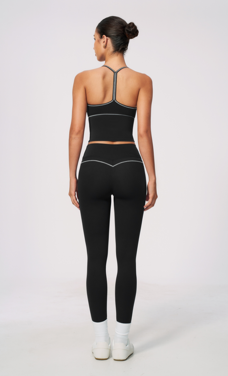 Arielle V-Neck Cami High Waist Leggings Workout Set