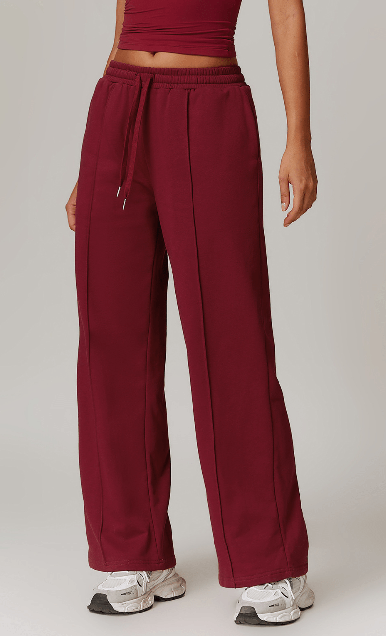 WOO YOGA Pants Victoria Organic Cotton Straight Leg Yoga Pant