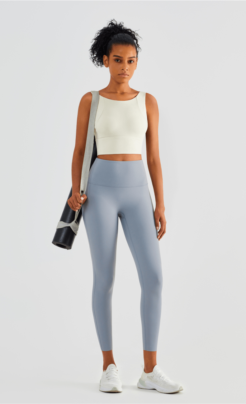 WOO YOGA Sports Bras Heather High Impact Built-in Bra Tank