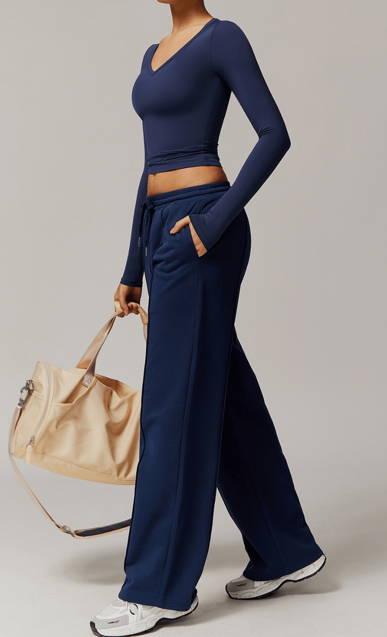 WOO YOGA Pants Victoria Organic Cotton Straight Leg Yoga Pant