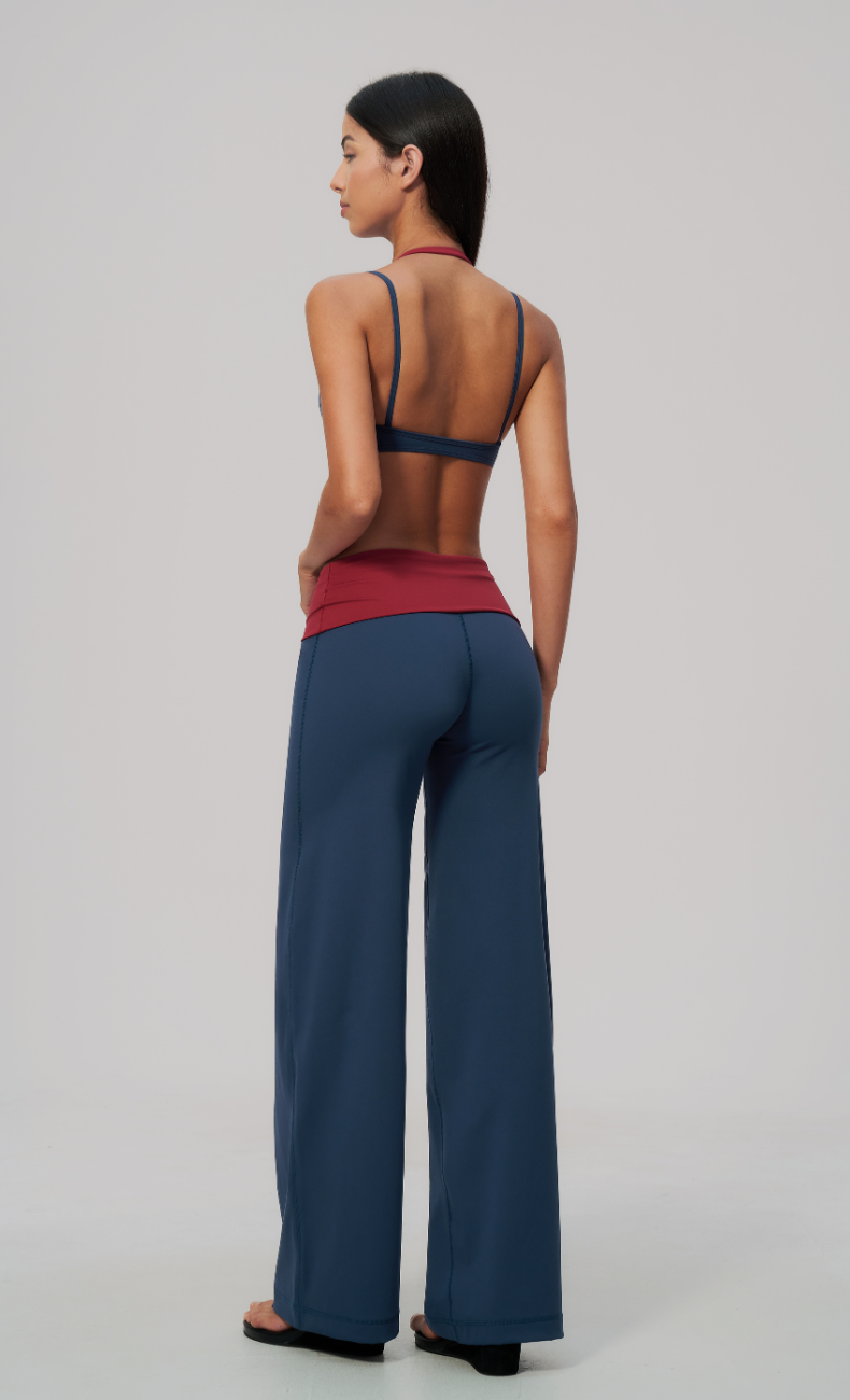 Tessa Layered Sports Bra Wide Leg Workout Set