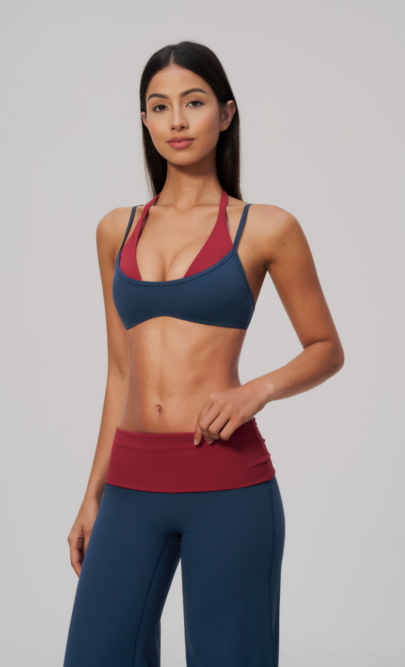 Tessa Layered Sports Bra Wide Leg Workout Set