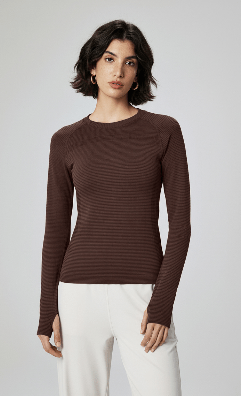 WOO YOGA Tops & Tees Nora CozyFit Long Sleeve with Thumbhole