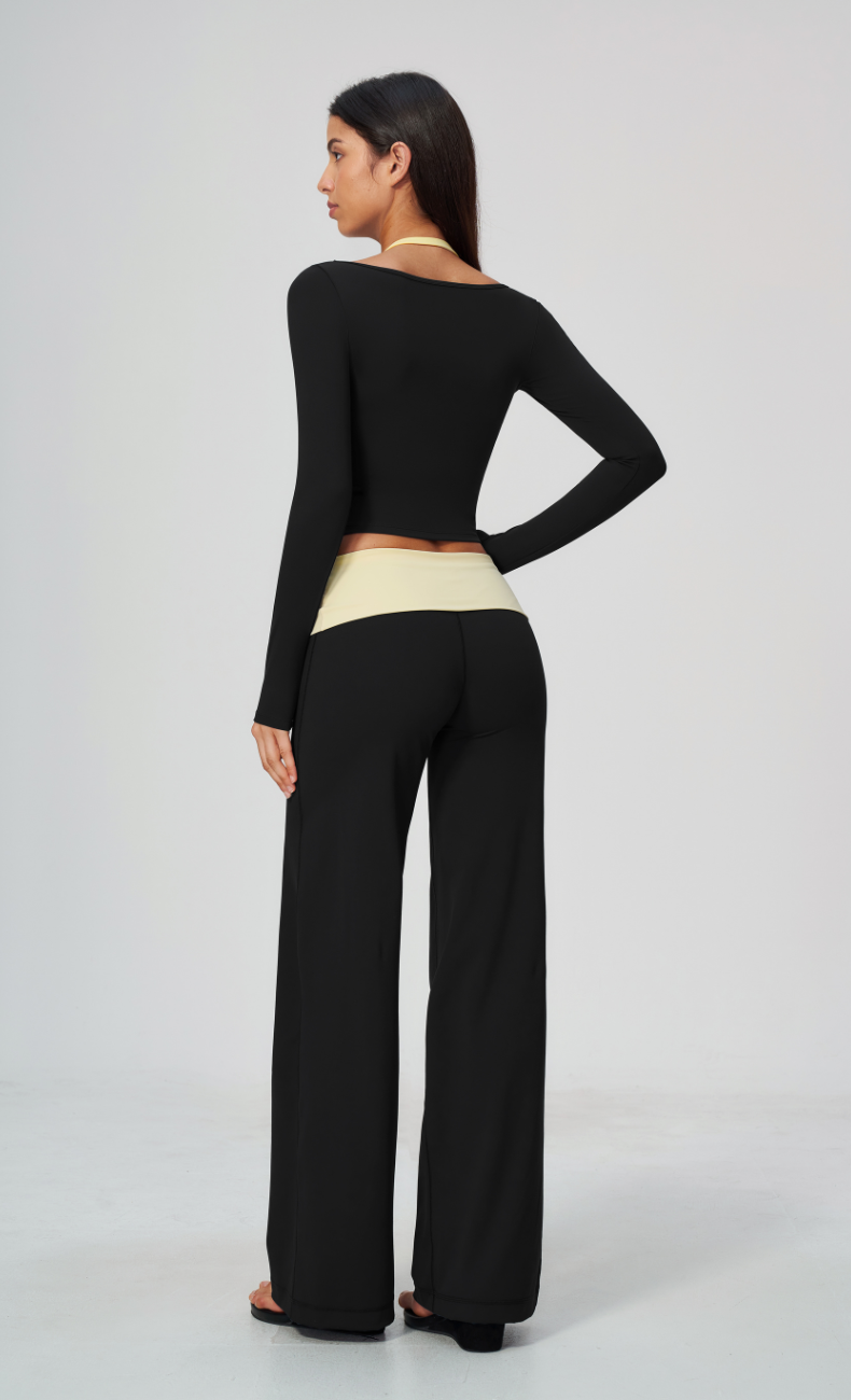 Tessa Long Sleeve Wide Leg Workout Set