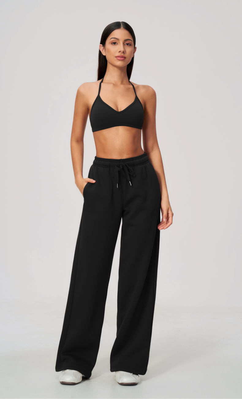 Hailey Cotton Blend Relaxed Wide Leg Sweatpants
