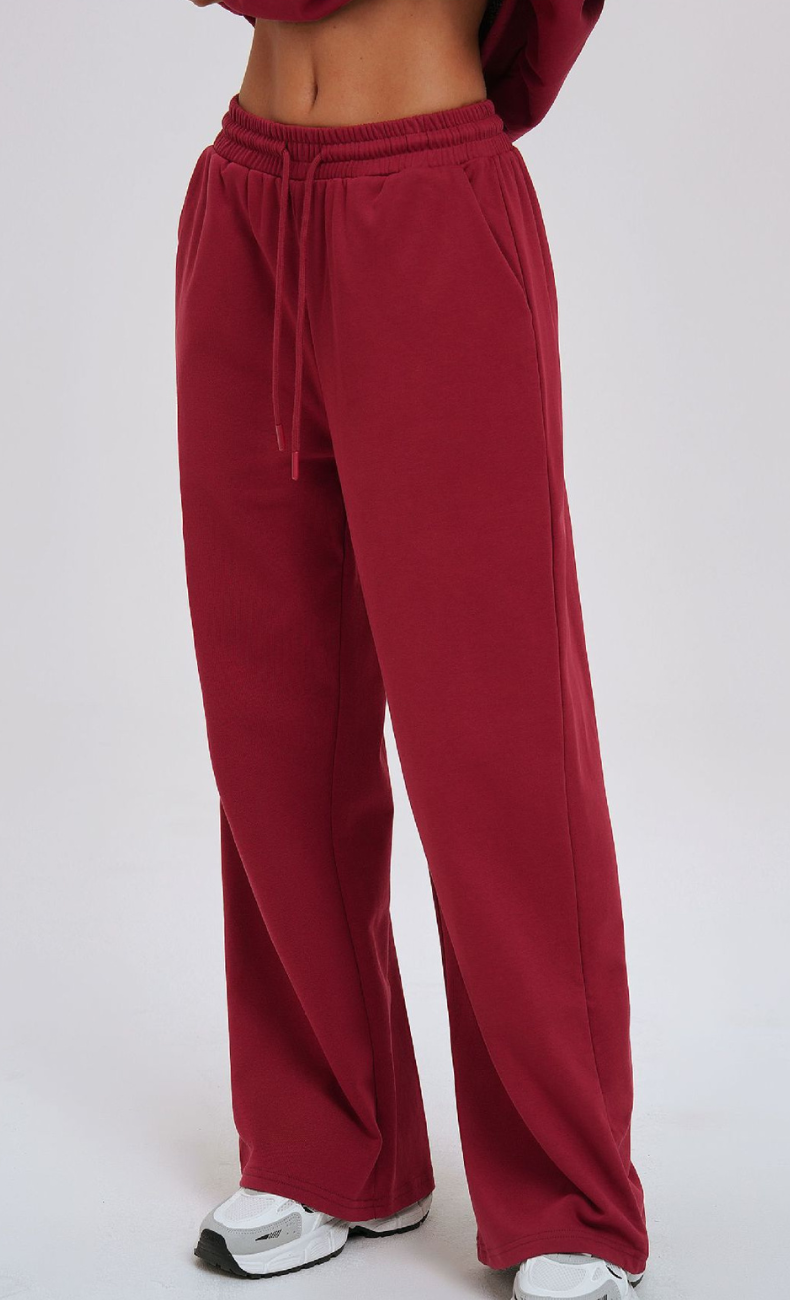 Kenna Cotton Sweatshirt & Relaxed Wide-Leg Pant Set