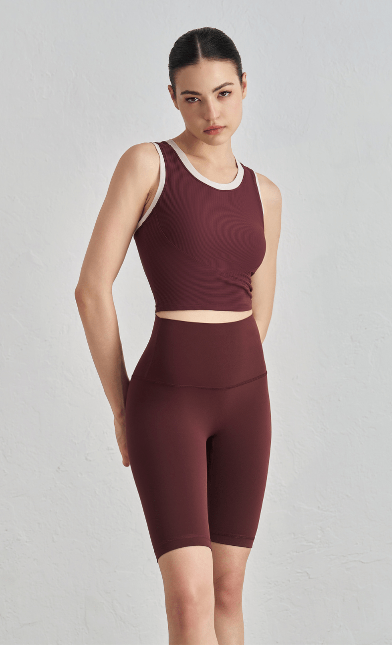 WOO YOGA Sports Bras Danielle Ribbed Tank Top