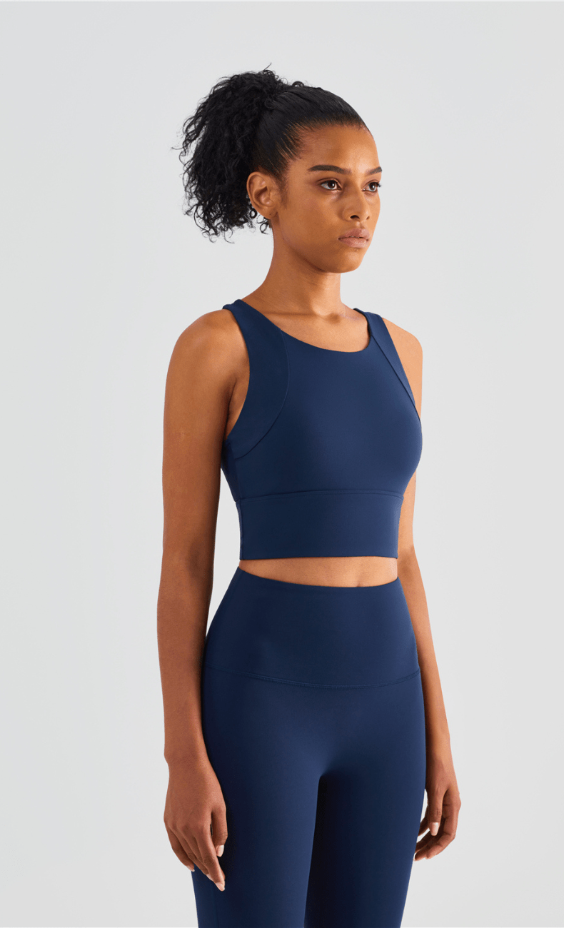 WOO YOGA Sports Bras Heather High Impact Built-in Bra Tank