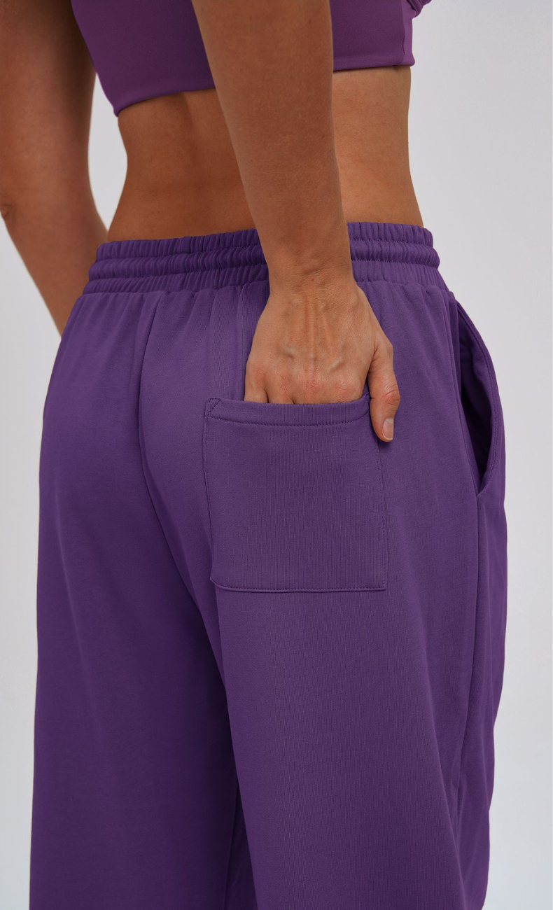 Kenna Cotton Sweatshirt & Relaxed Wide-Leg Pant Set