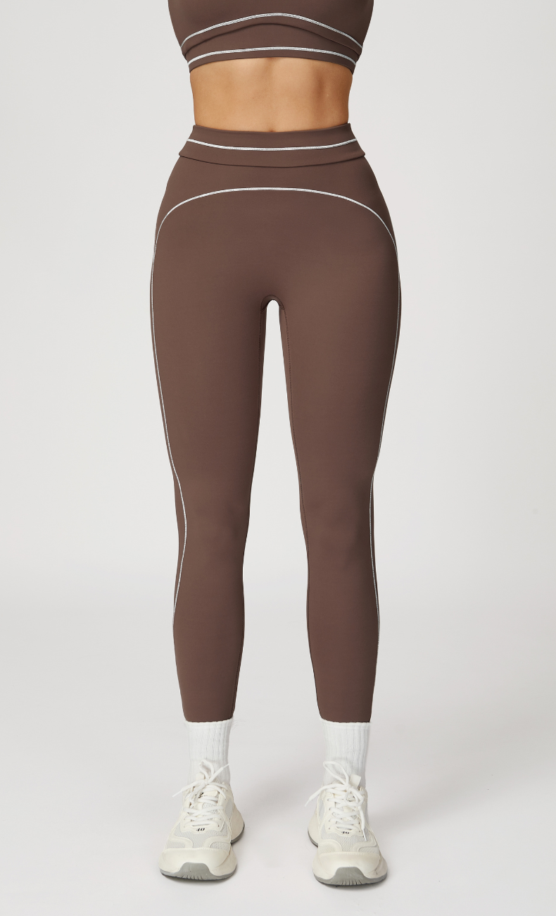 Alexis Open Back Contrast Trim Activewear Set