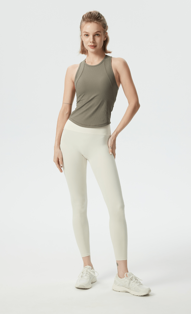 WOO YOGA Tops & Tees Selene Ribbed Built-In Bra Tank