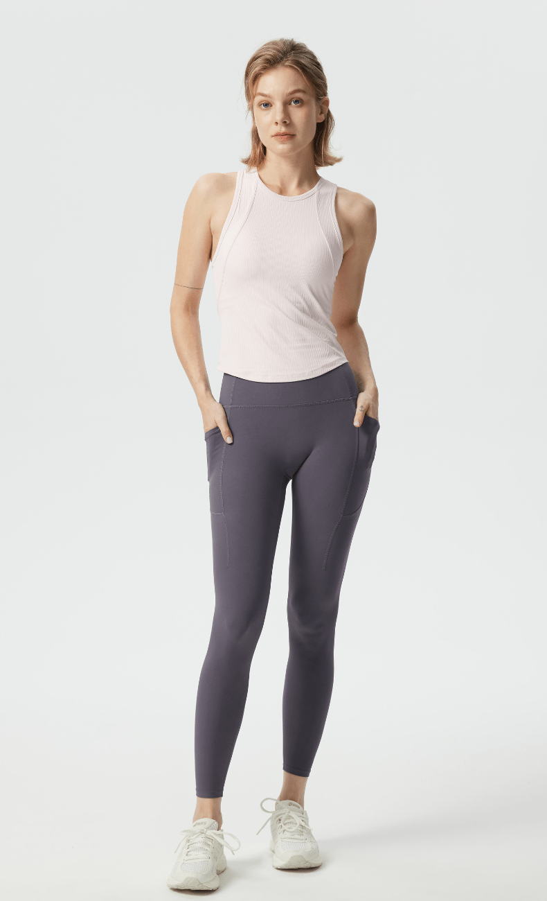 WOO YOGA Tops & Tees Selene Ribbed Built-In Bra Tank