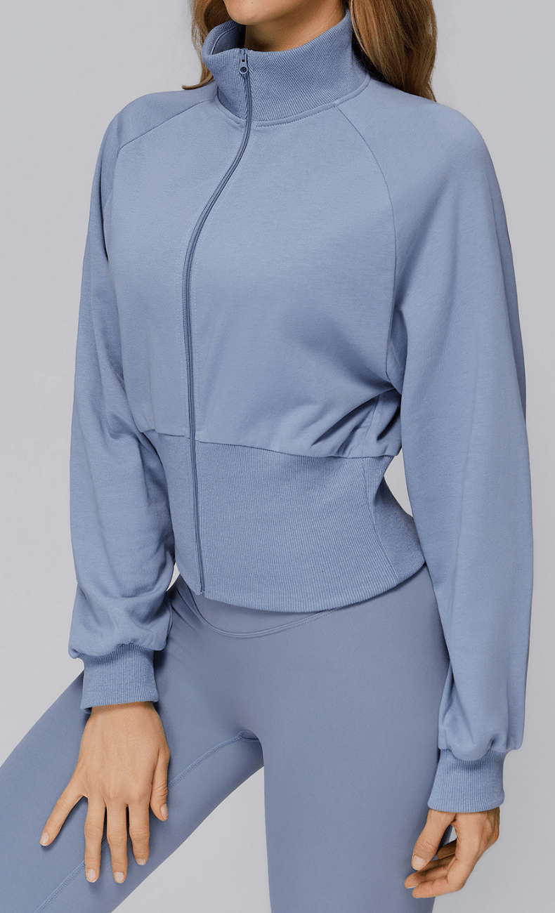 WOO YOGA Jackets Mila Cotton Zip-Up Jacket