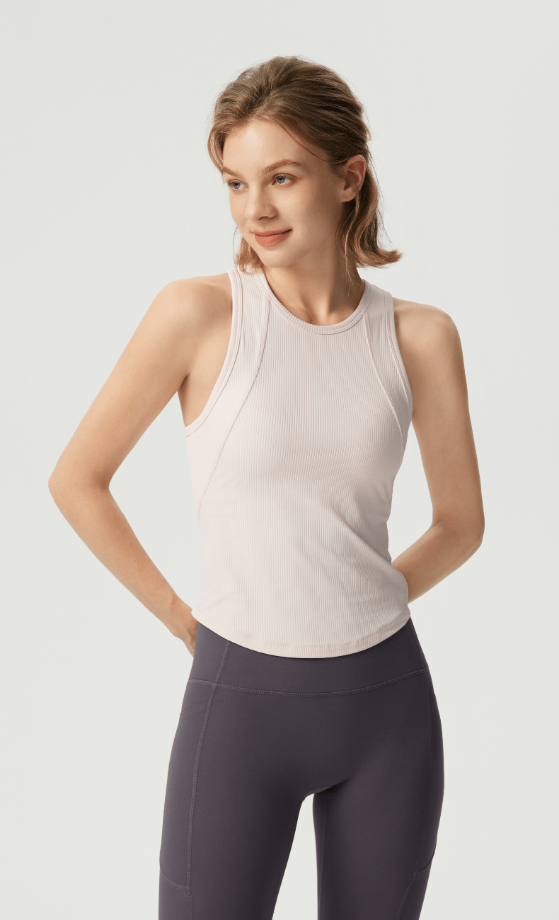 WOO YOGA Tops & Tees Selene Ribbed Built-In Bra Tank