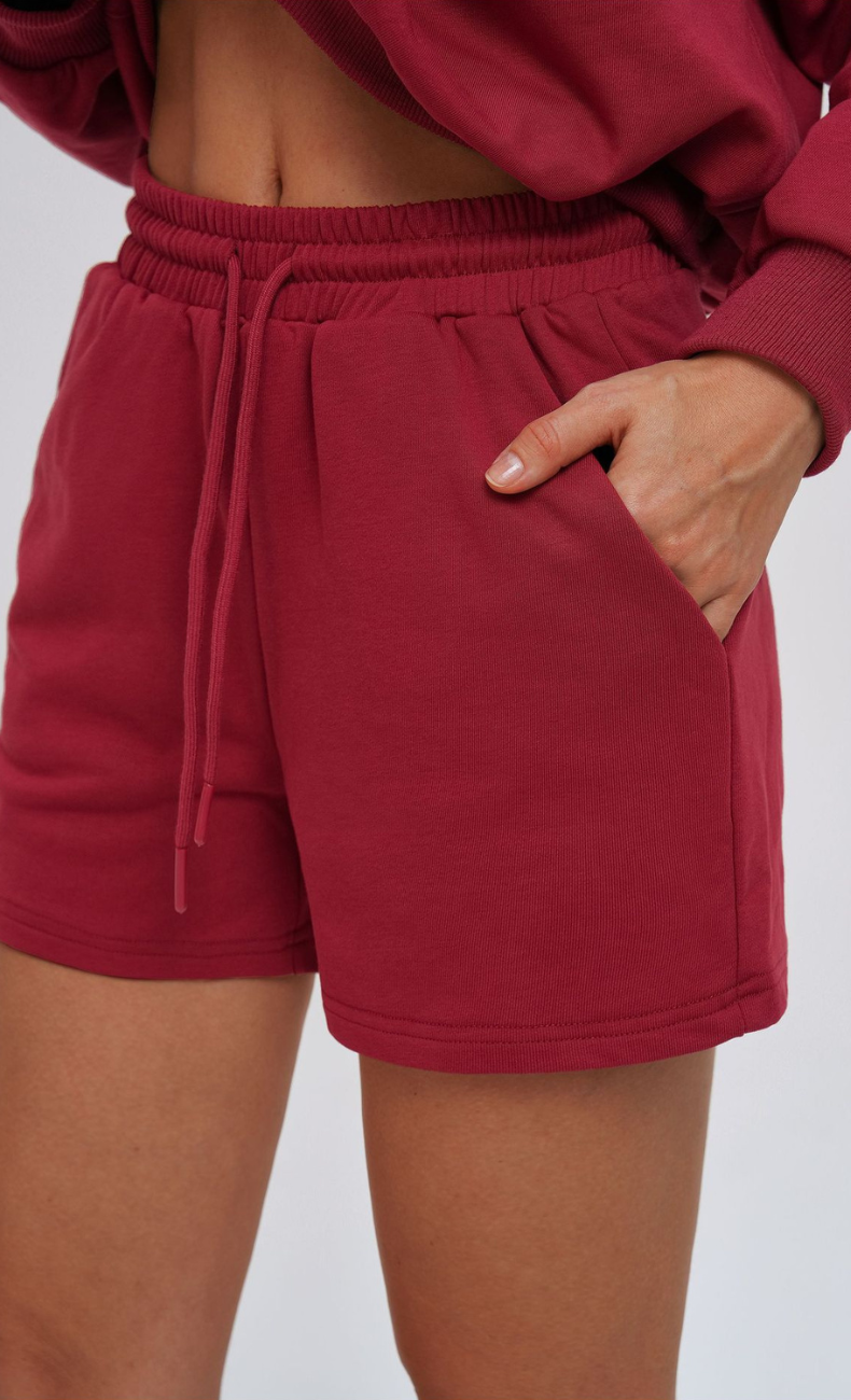 Kenna Cotton Sweatshirt & Relaxed Shorts Set