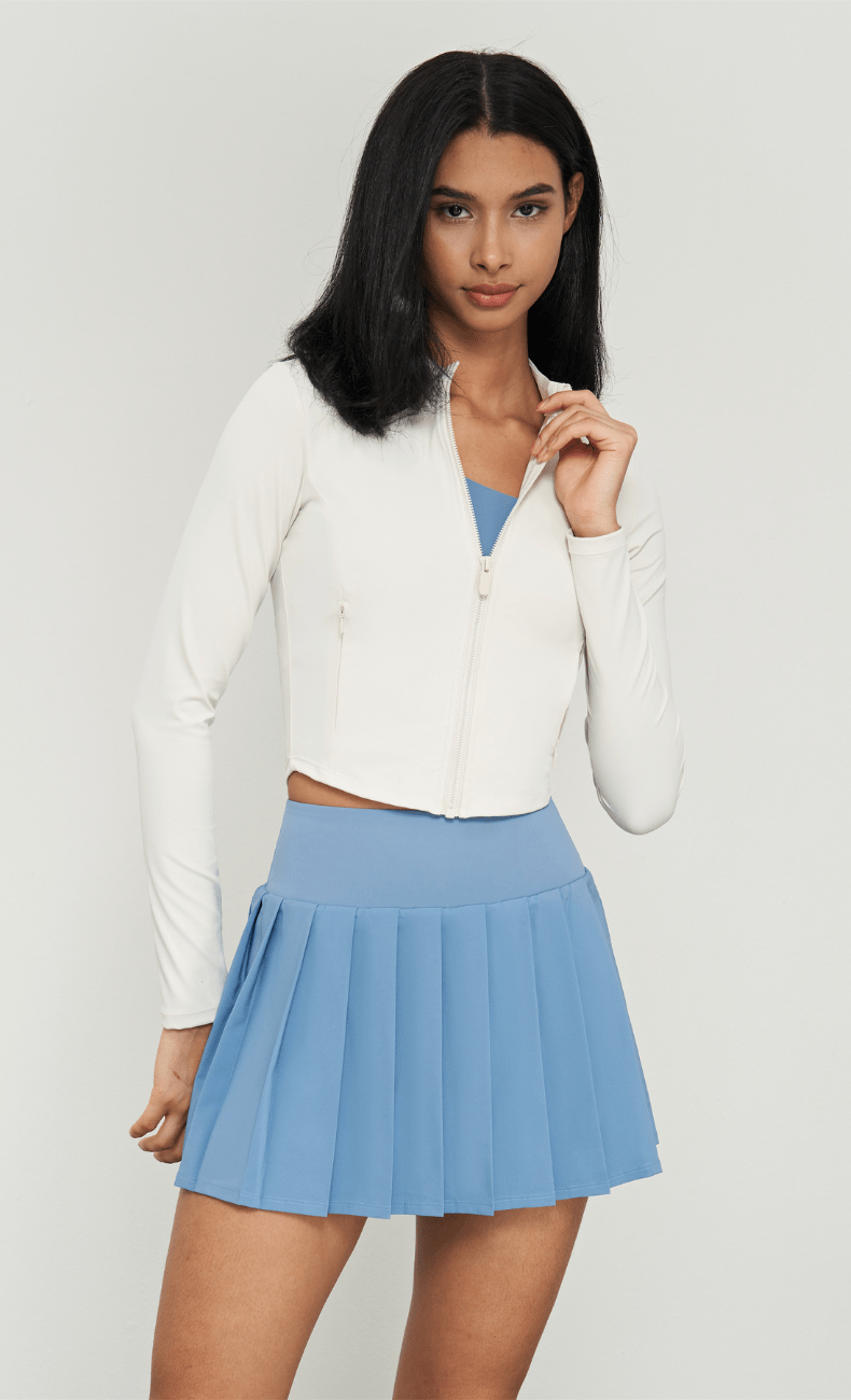 WOO YOGA Jackets Seraphina Corset Full Zip Jacket