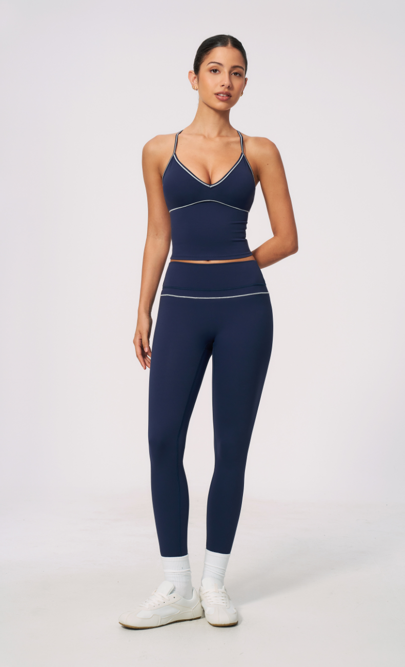Arielle V-Neck Cami High Waist Leggings Workout Set
