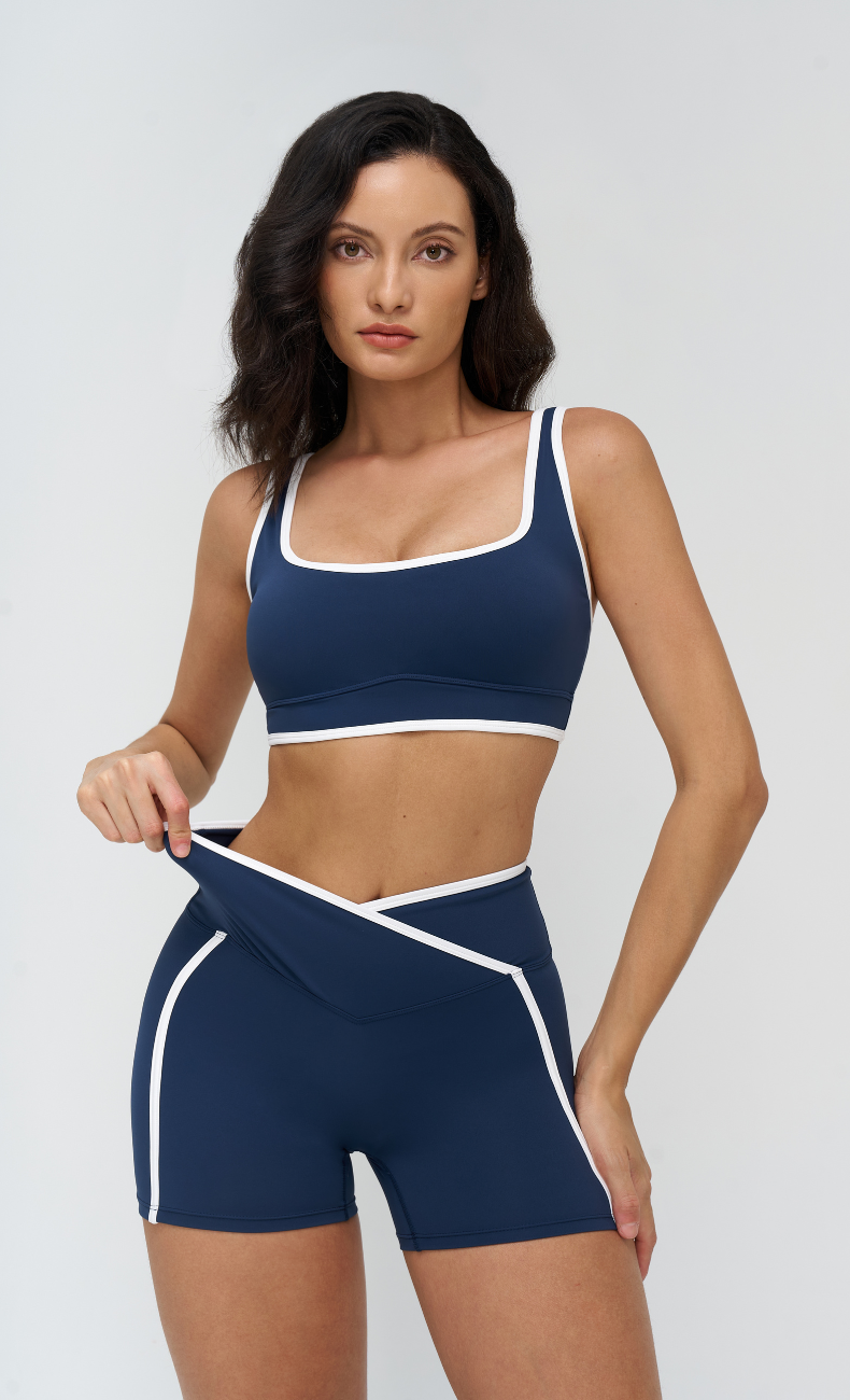 Ashley Sculpt Sports Bra & High Waisted Biker Shorts Set