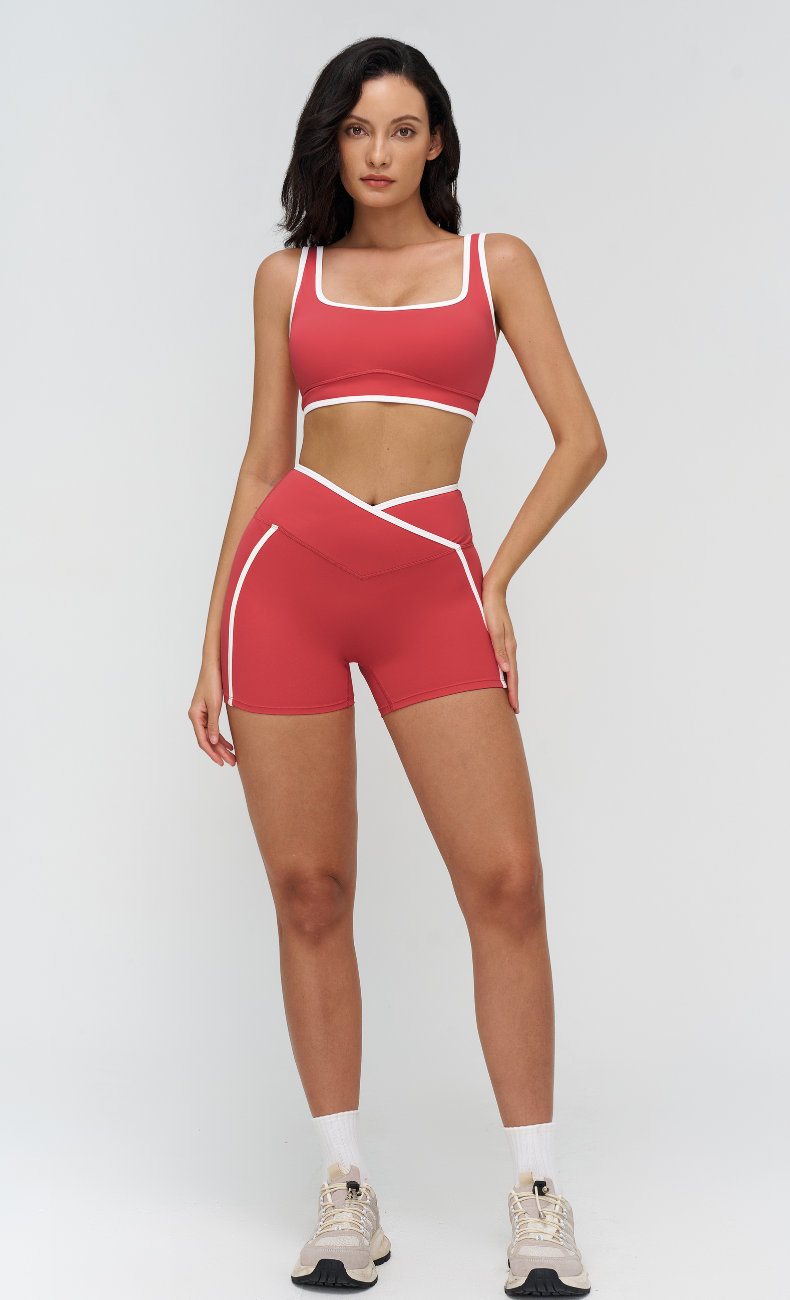 Ashley Sculpt Sports Bra & High Waisted Biker Shorts Set