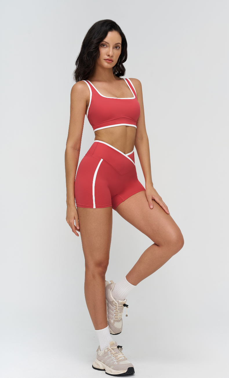 Ashley Sculpt Sports Bra & High Waisted Biker Shorts Set