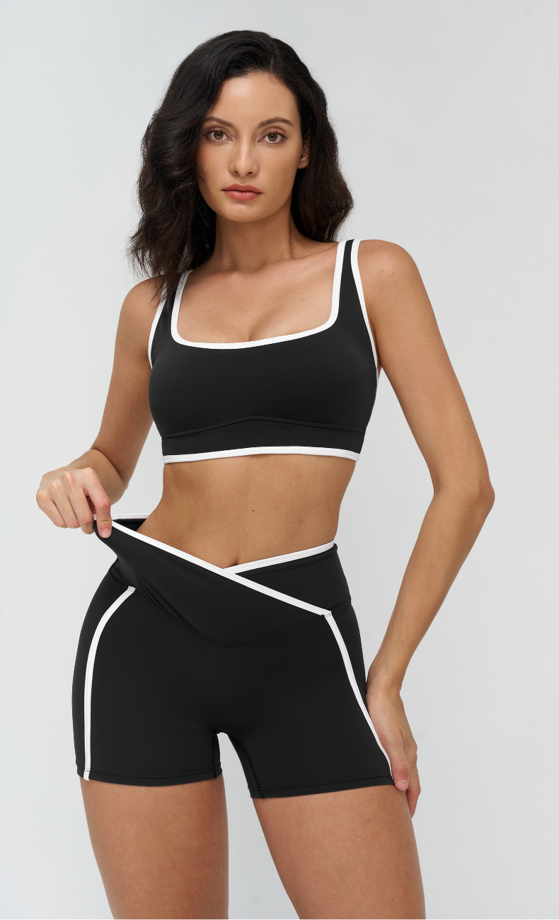 Ashley Sculpt Sports Bra & High Waisted Biker Shorts Set