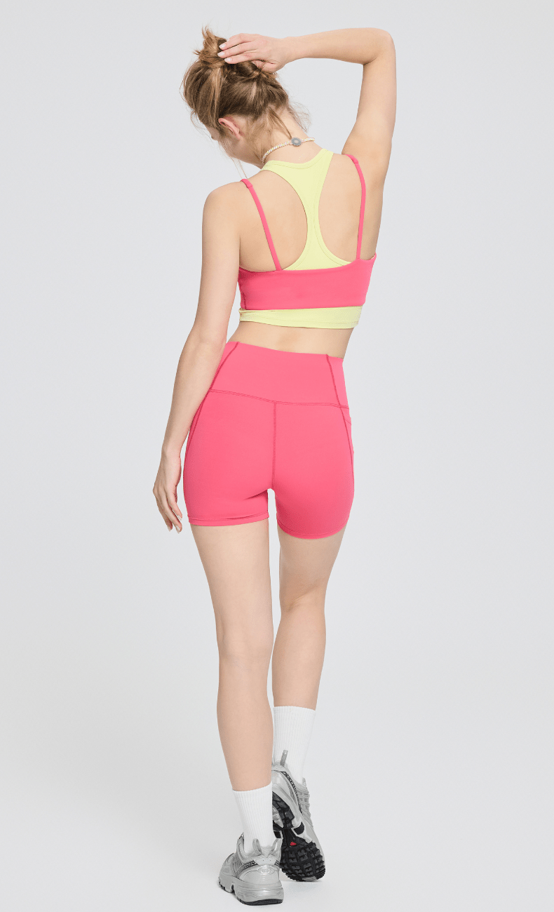 WOO YOGA Shorts Jenny High-Waisted Biker Short with Pockets 