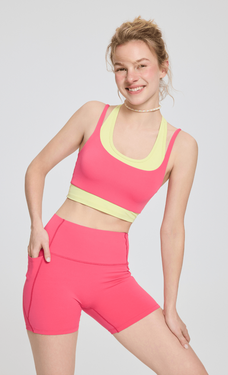 WOO YOGA Shorts Jenny High-Waisted Biker Short with Pockets 