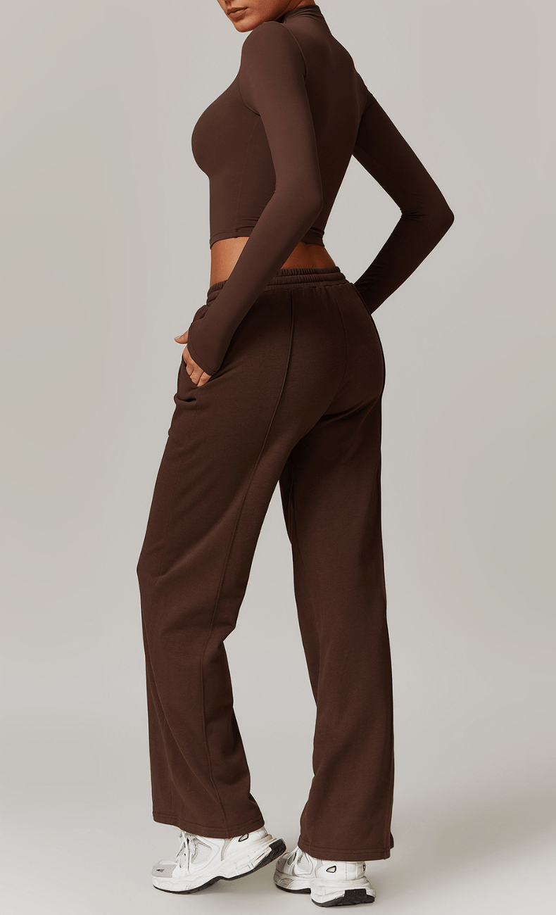 WOO YOGA Pants Victoria Organic Cotton Straight Leg Yoga Pant 