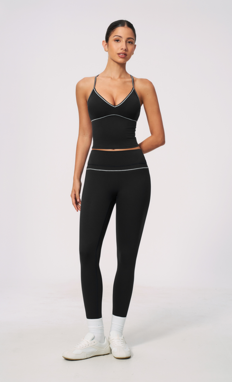 Arielle V-Neck Cami High Waist Leggings Workout Set