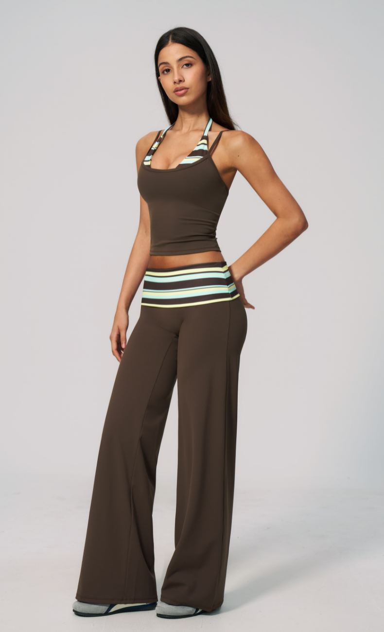Harper Riviera Stripe Wide Leg Matching Set