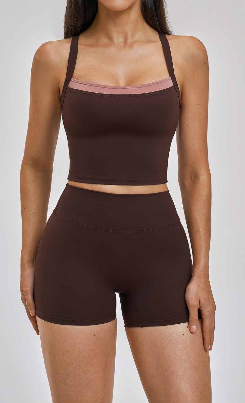 Darcy Flex Workout Tank & High Waisted Biker Short Set