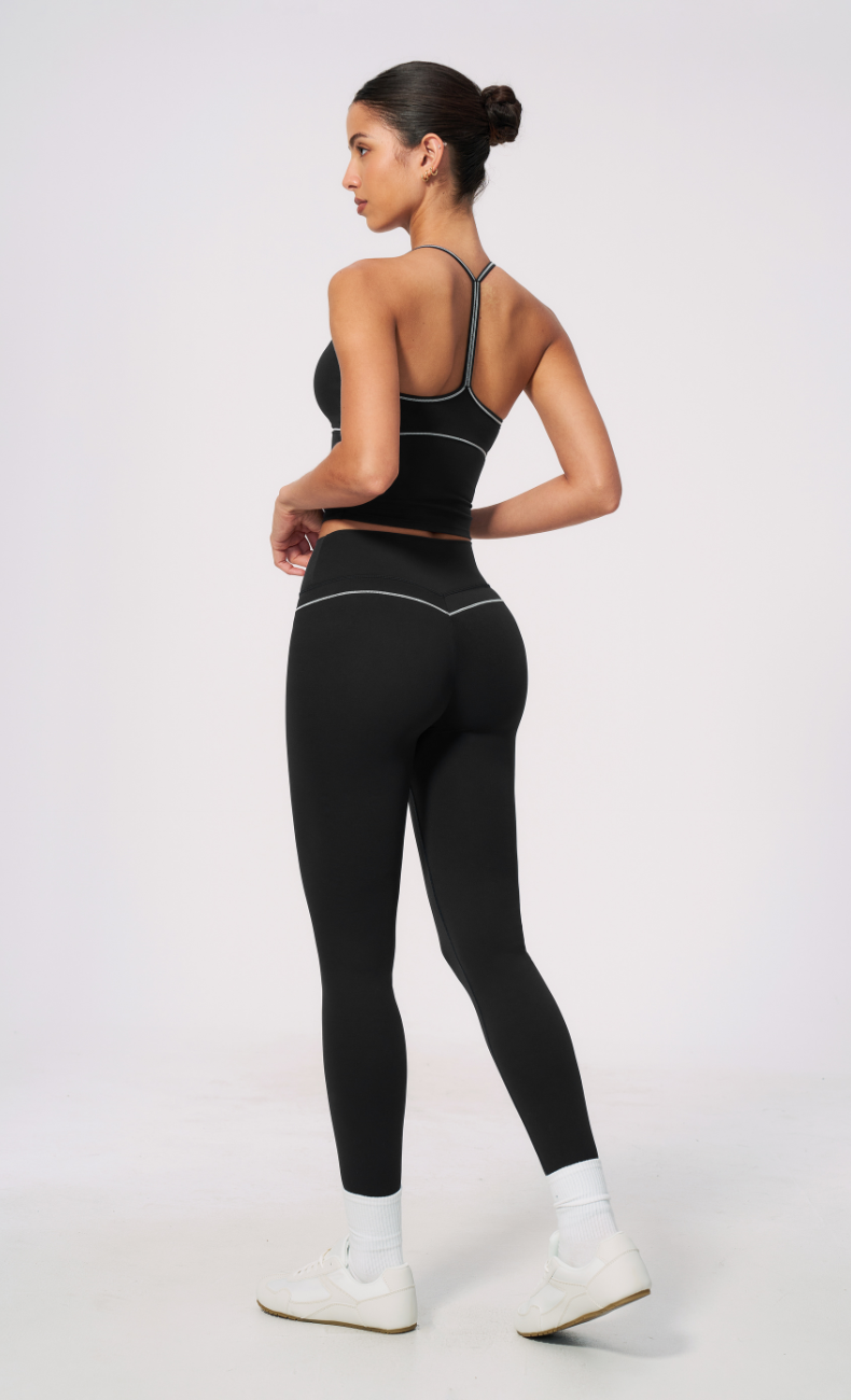 Arielle V-Neck Cami High Waist Leggings Workout Set