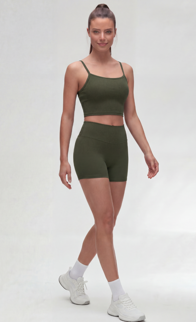 Darcy Flex Workout Tank & High Waisted Biker Short Set