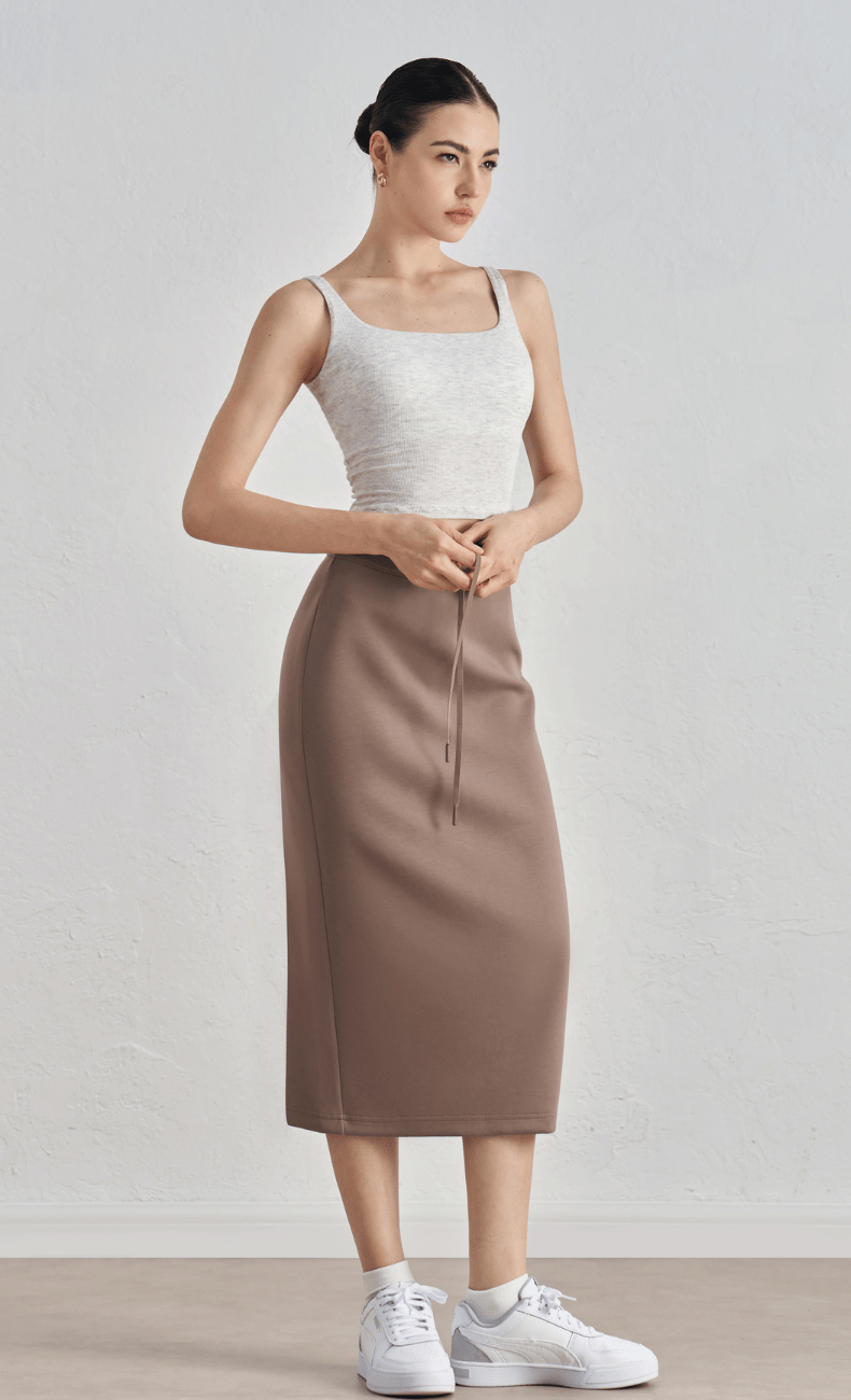 WOO YOGA Skirts Ophelia Athletic Midi Skirt 