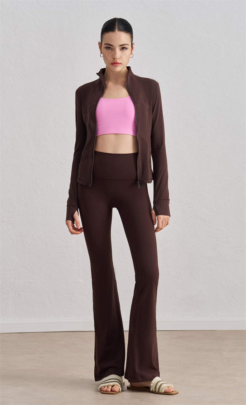 WOO YOGA Jackets Nova High Collar Thermal Compression Jacket 