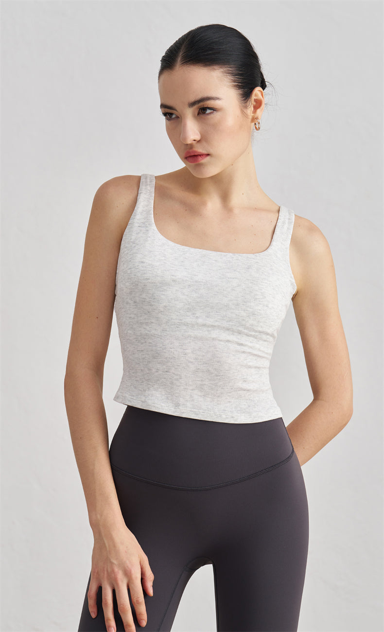 WOO YOGA Tops & Tees Zara Ribbed Open Back Tank Top 
